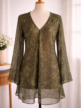 Victoria’s Secret PINK Chiffon Tunic | Animal Print | Size Small | Swim Cover-Up